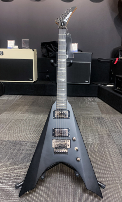 Store Special Product - Kramer - Night V with Floyd Rose - Satin Black